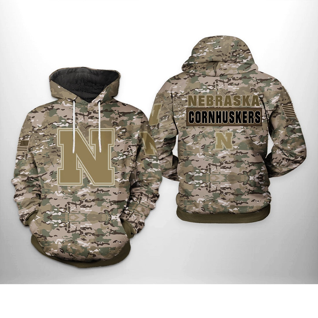 Nebraska Cornhuskers Camo Hoodie - Go Big Red!